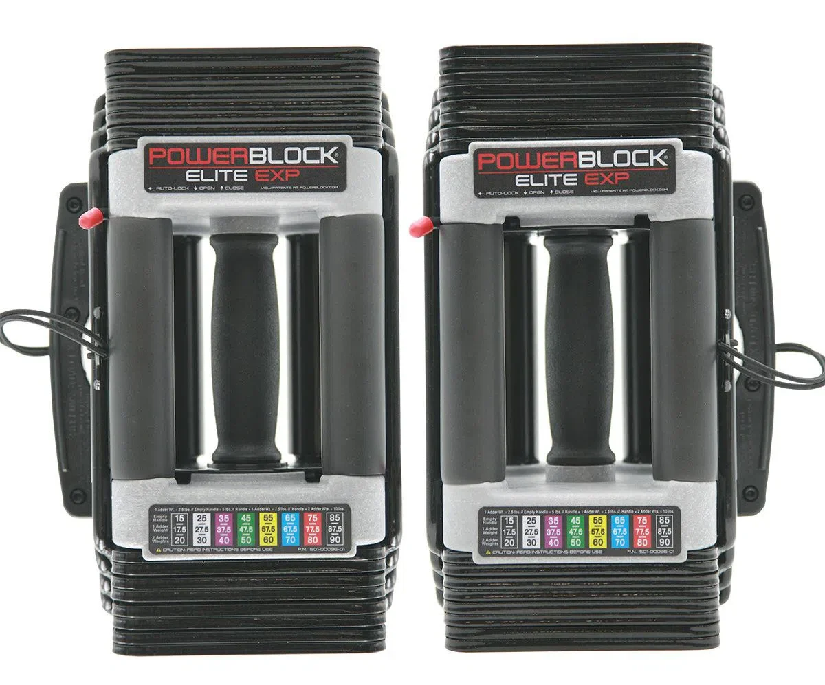 PowerBlock Elite EXP 5-50 lb Adjustable Dumbbell Pair