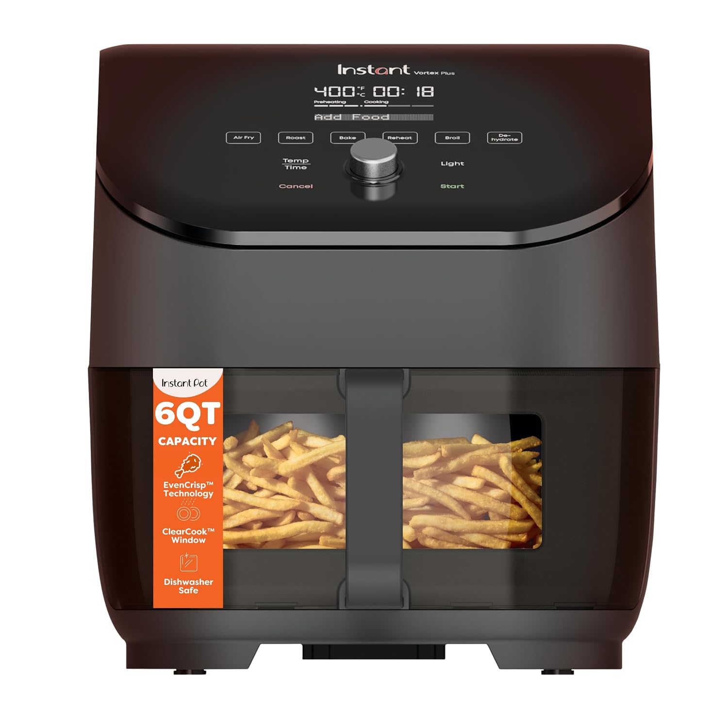 Instant Vortex Plus 6-Quart Air Fryer with ClearCook