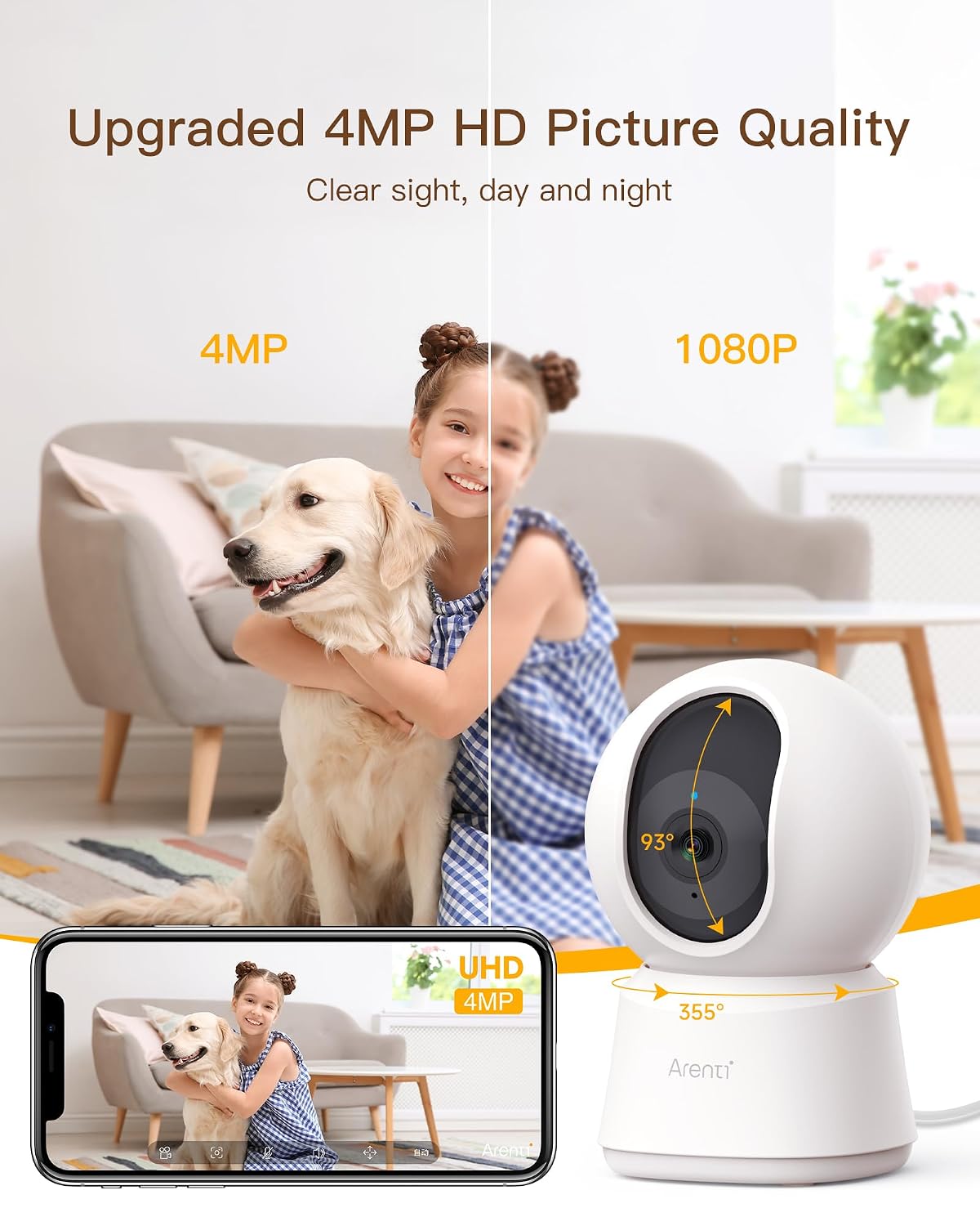 ARENTI P2Q 4MP Pet Camera