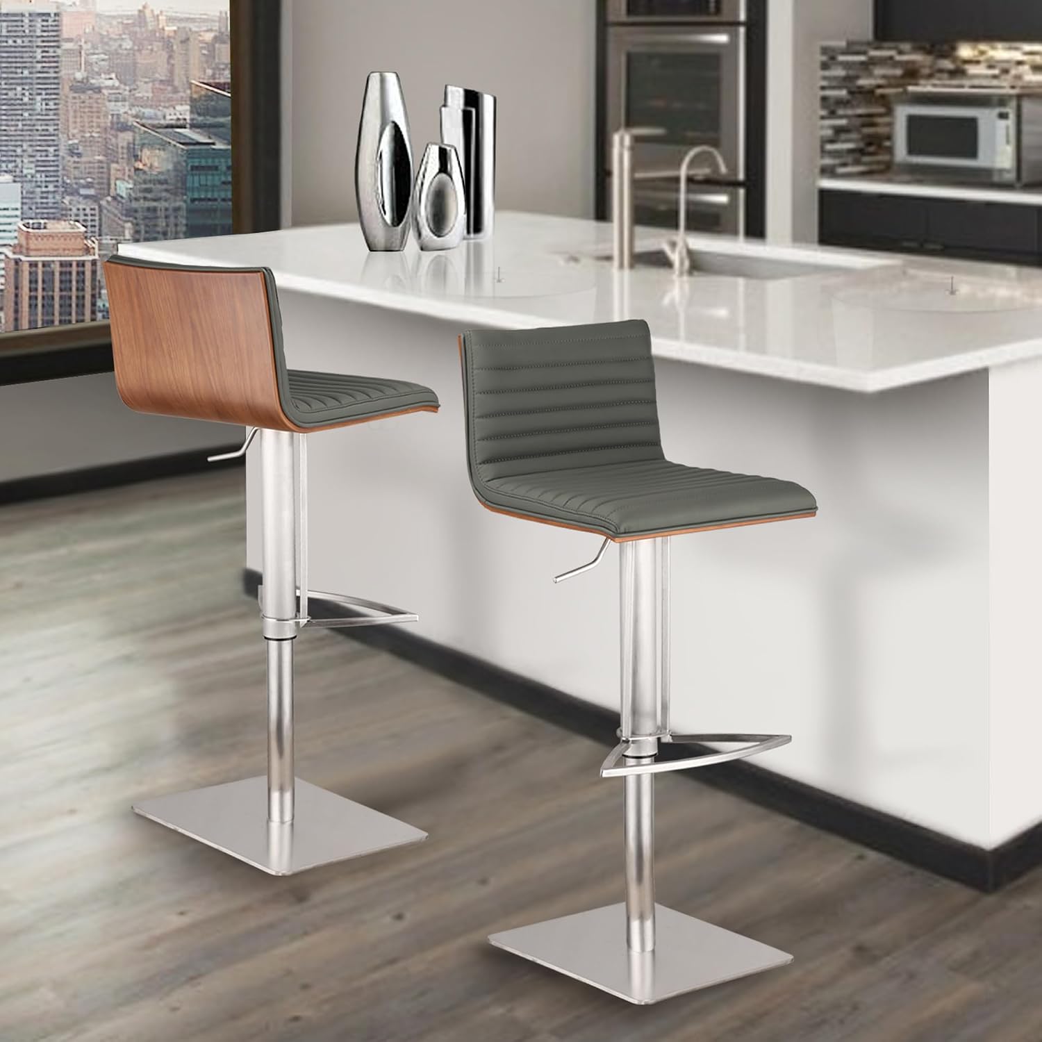 Armen Living Justin 26" Swivel Counter Stool