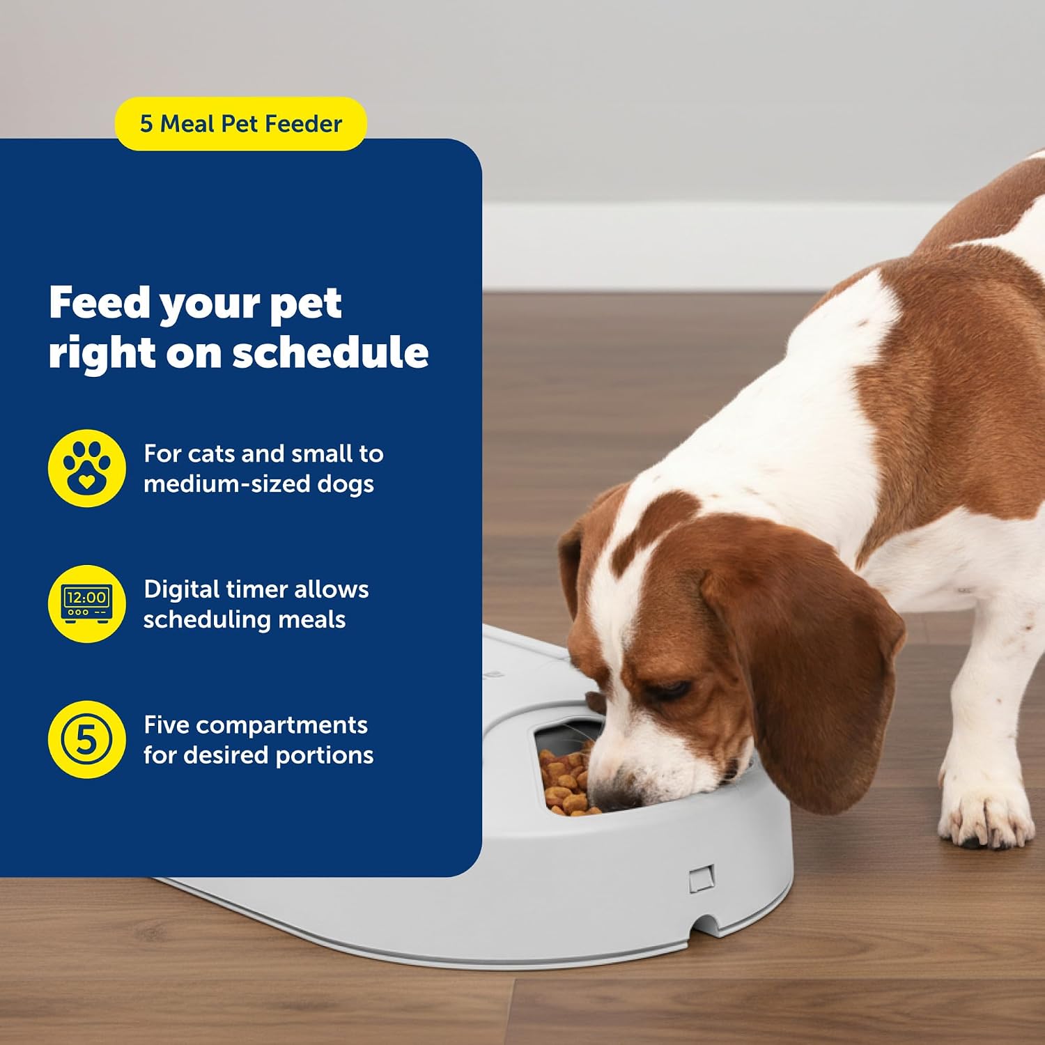 PetSafe Automatic Dog Feeder, 5 Meals, 40 oz