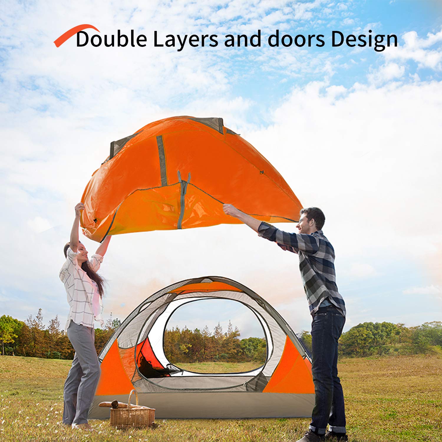 BISINNA 2-Person Backpacking Tent