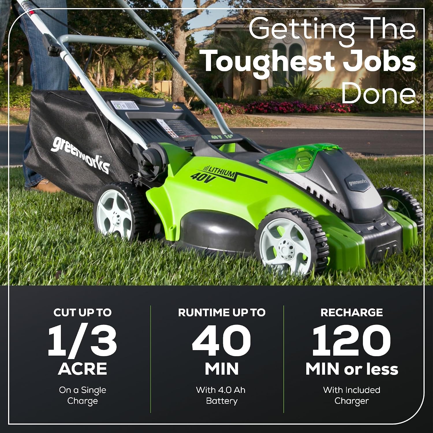 Greenworks 40V 16in Cordless Lawn Mower