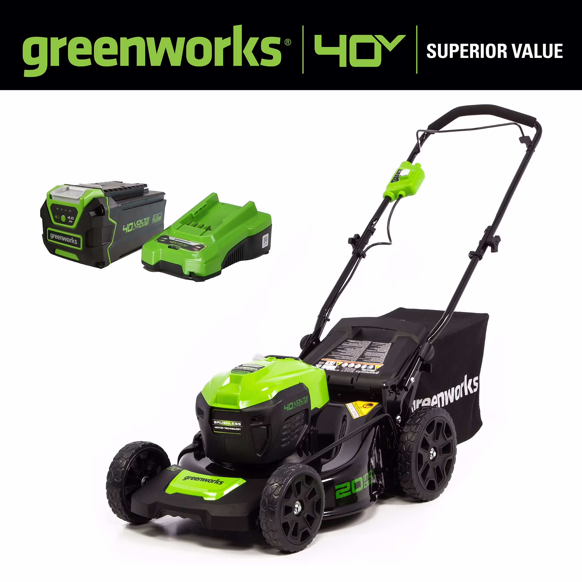Greenworks 40V 20-Inch Brushless Cordless Lawn Mower