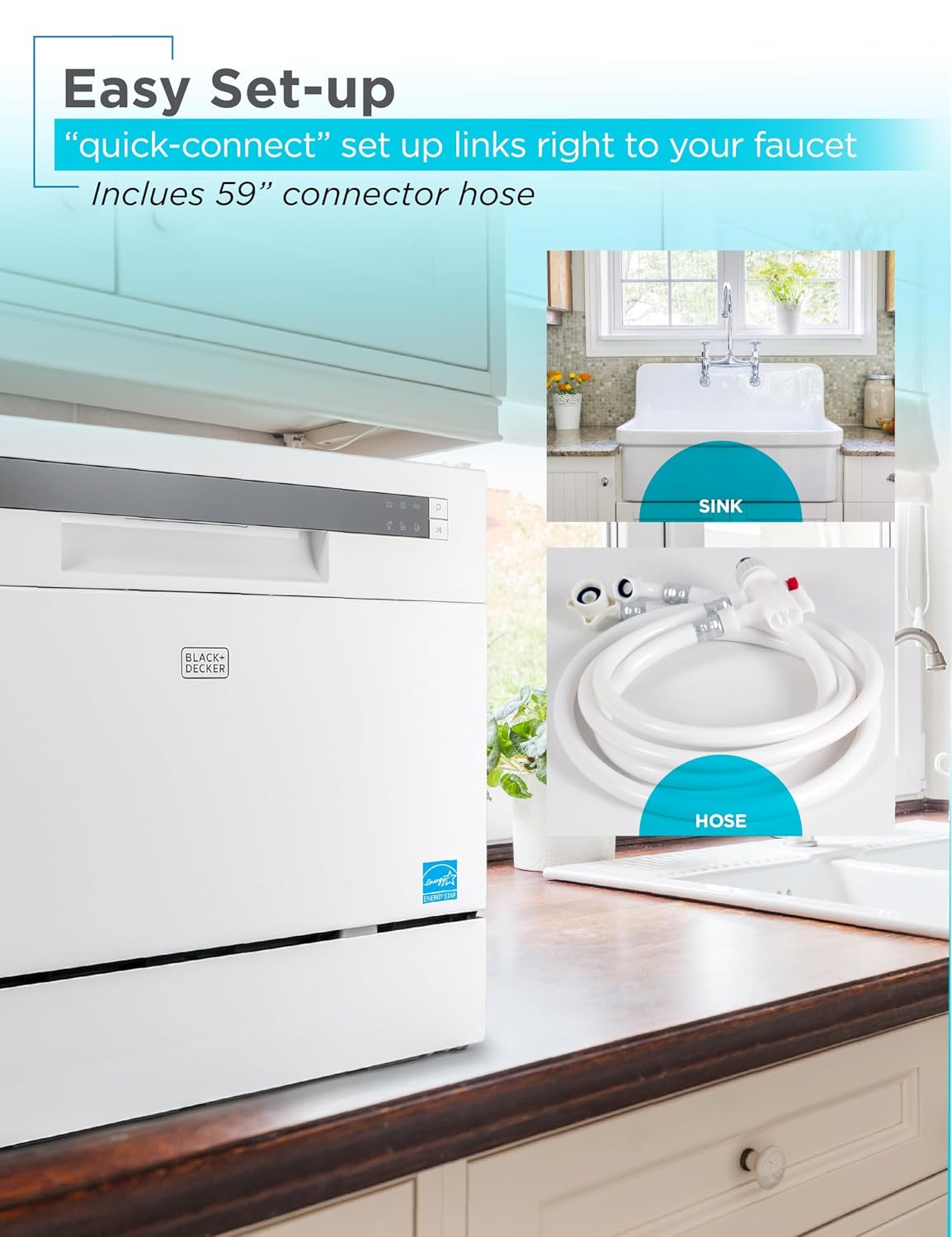 BLACK+DECKER Countertop Dishwasher