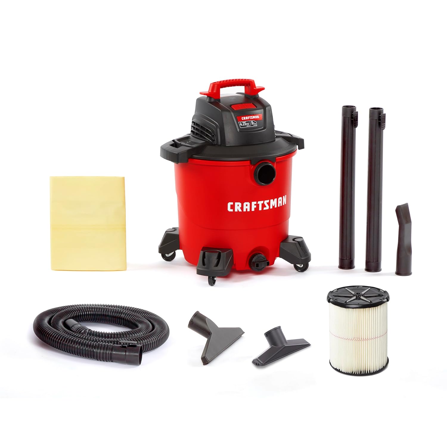 Craftsman CMXEVBE17590 9-Gallon 4.25 Peak HP Wet/Dry Vacuum