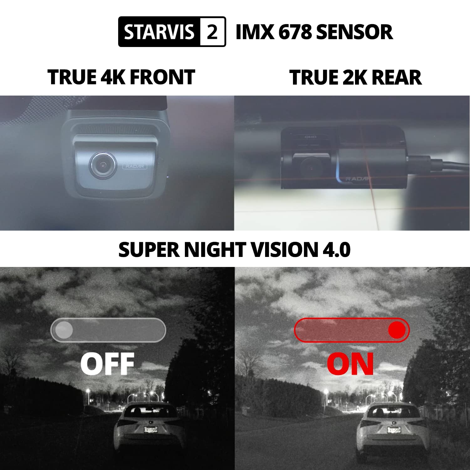 Thinkware U3000 4K Dash Cam Front and Rear 2CH