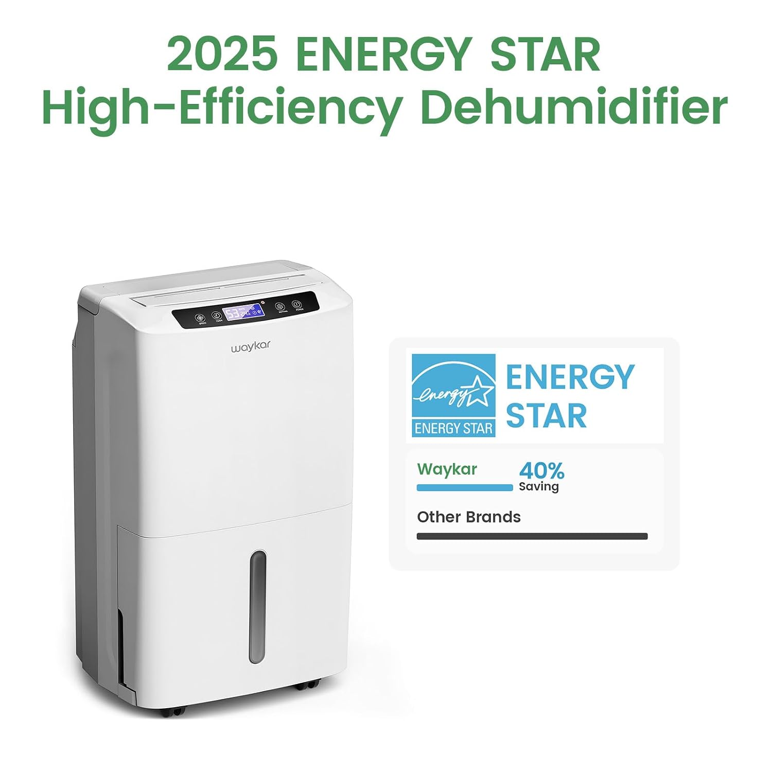 Waykar 34-Pint 2000-Sq-Ft Energy Star Dehumidifier
