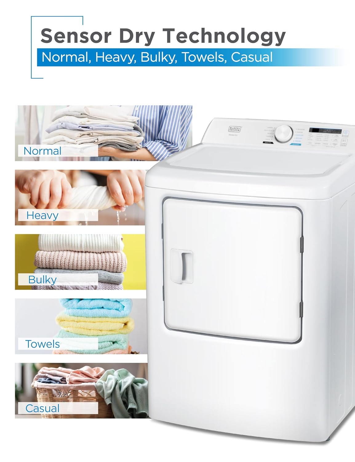 BLACK+DECKER 7.0 Cu. Ft. Front Load Dryer