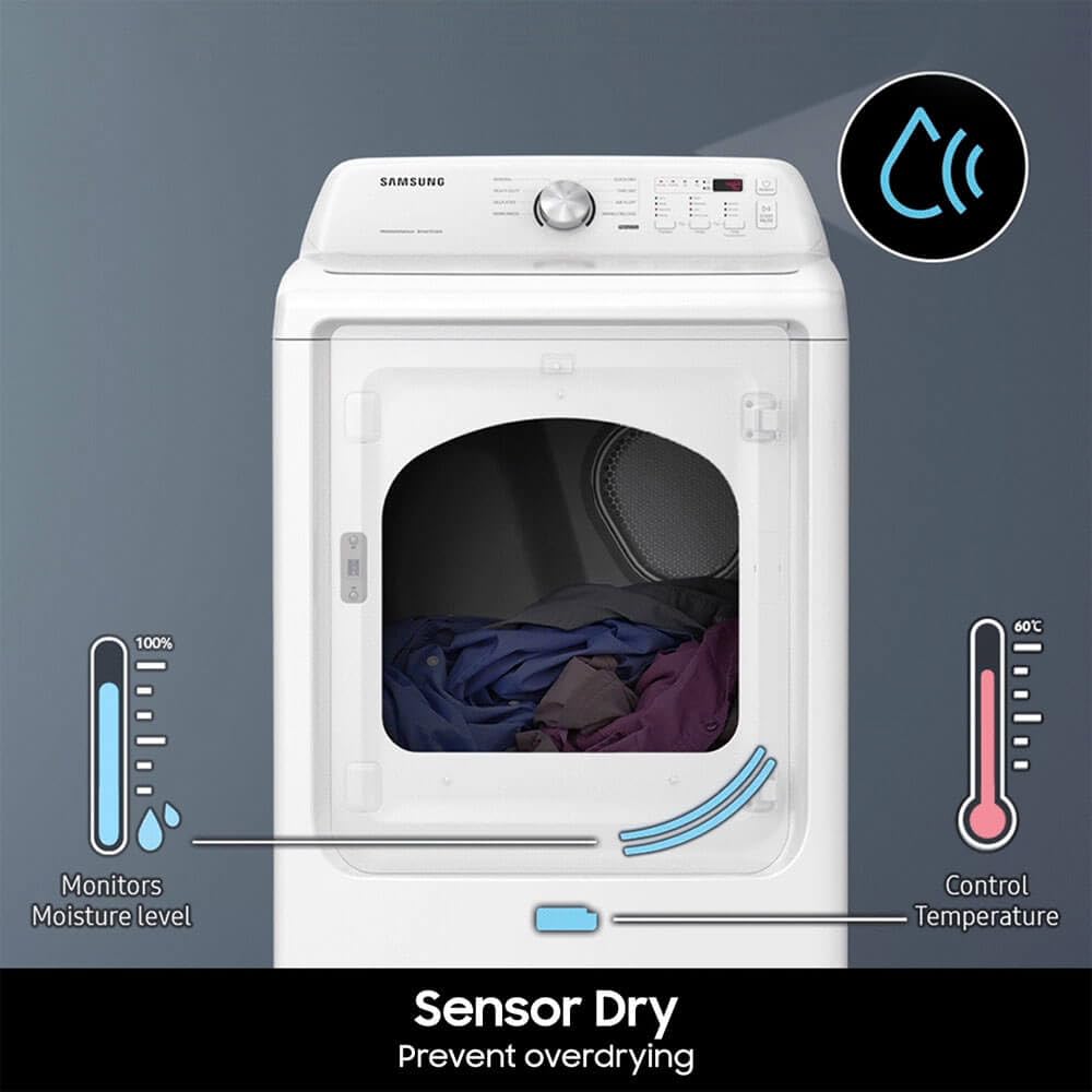 Samsung 7.2 cu. ft. Top Load Electric Dryer DVE45T3200W/A3