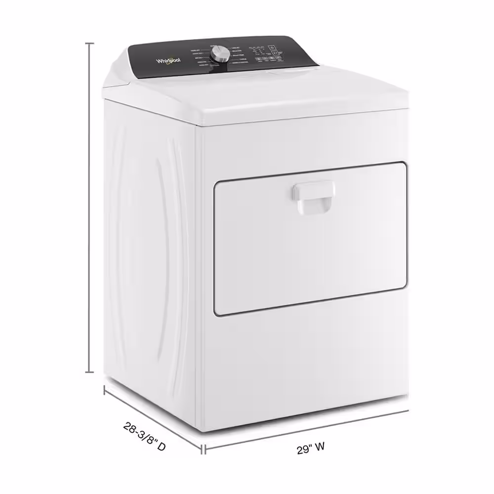 Whirlpool WED5010LW 7 cu ft Electric Dryer