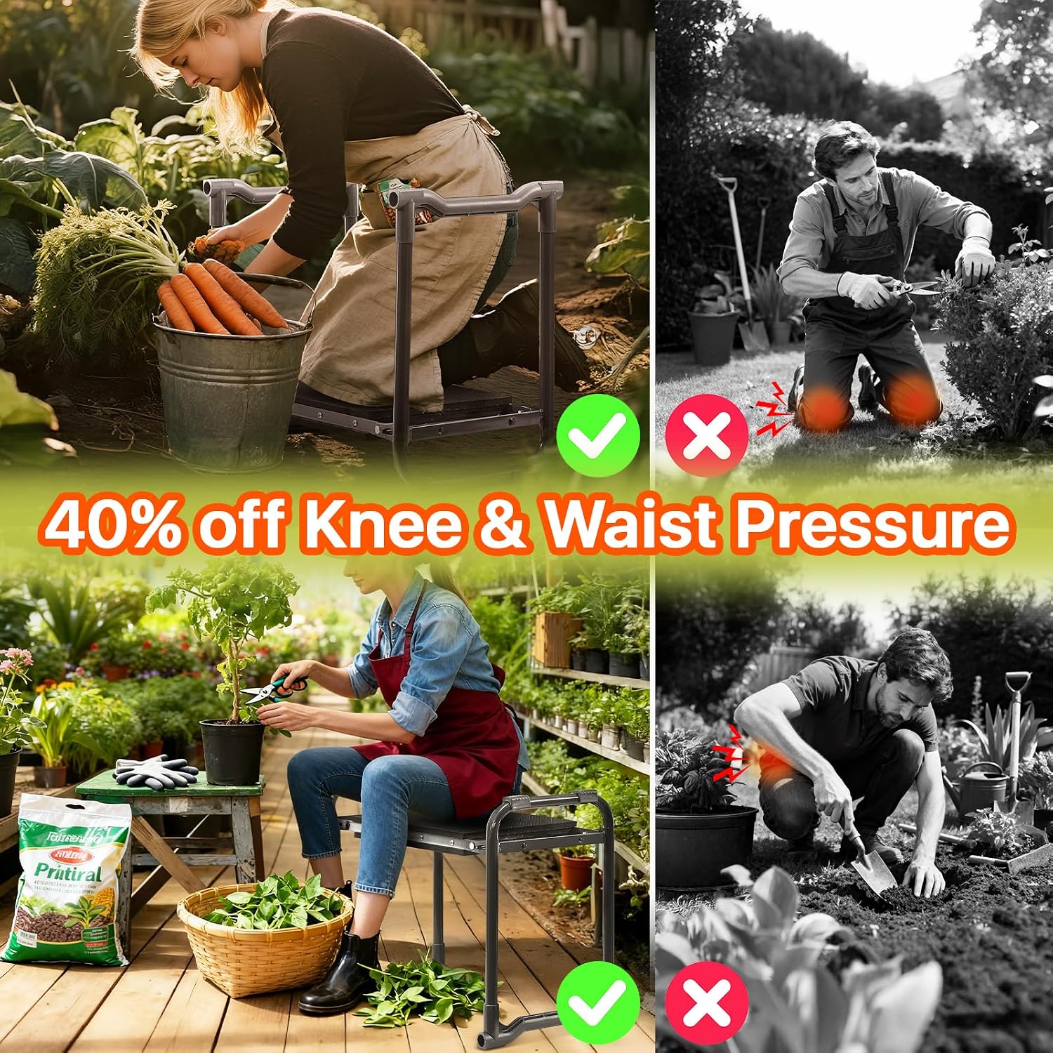 Poraise Garden Kneeler and Seat