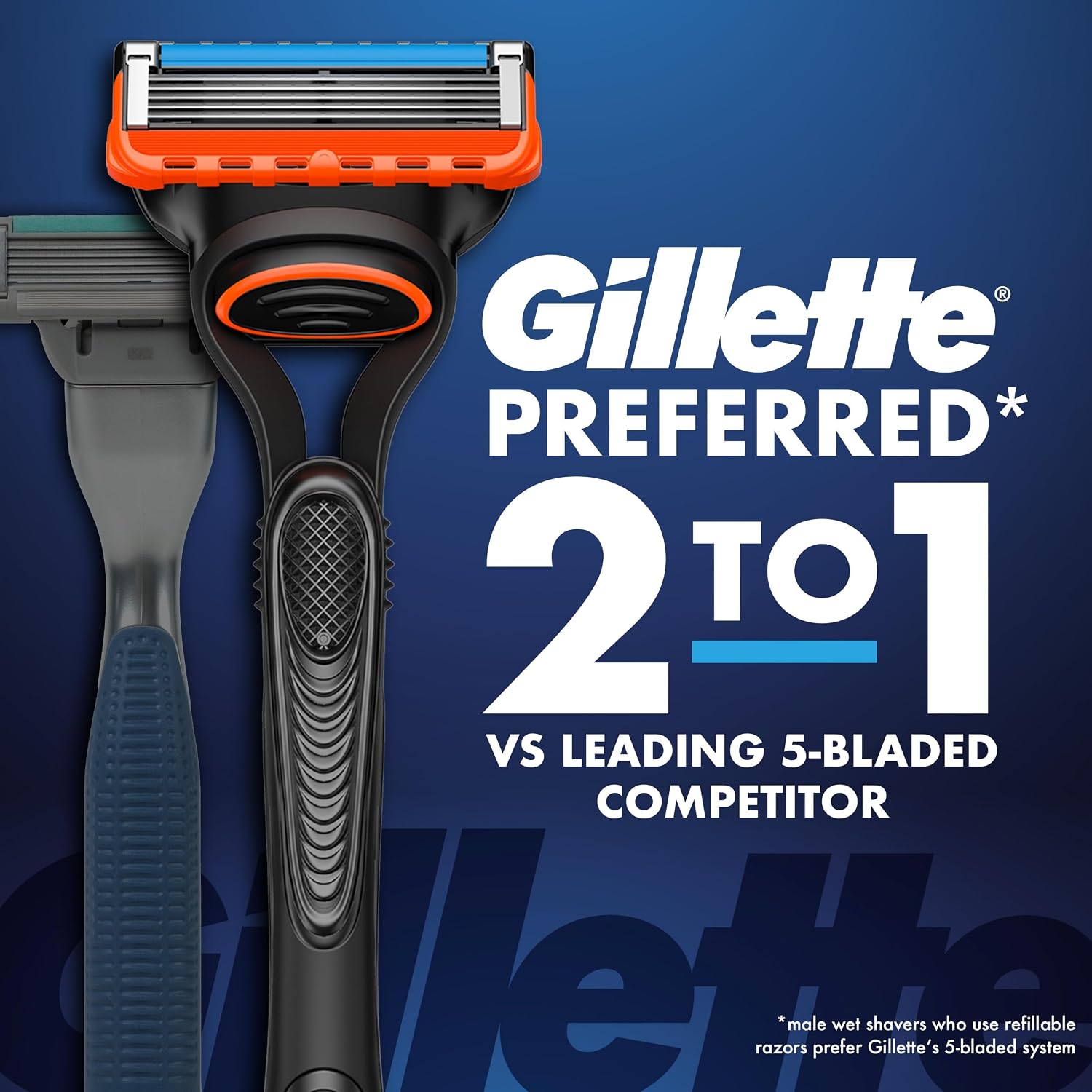 Gillette Fusion5 Men's Razor Handle with 4 Blade Refills