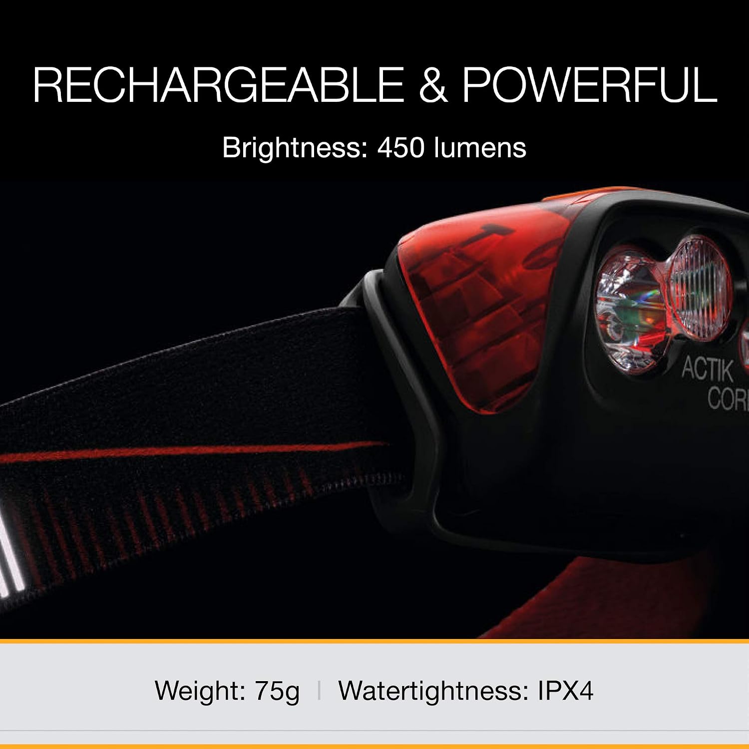 Petzl Actik Core 450 Lumen Rechargeable Headlamp