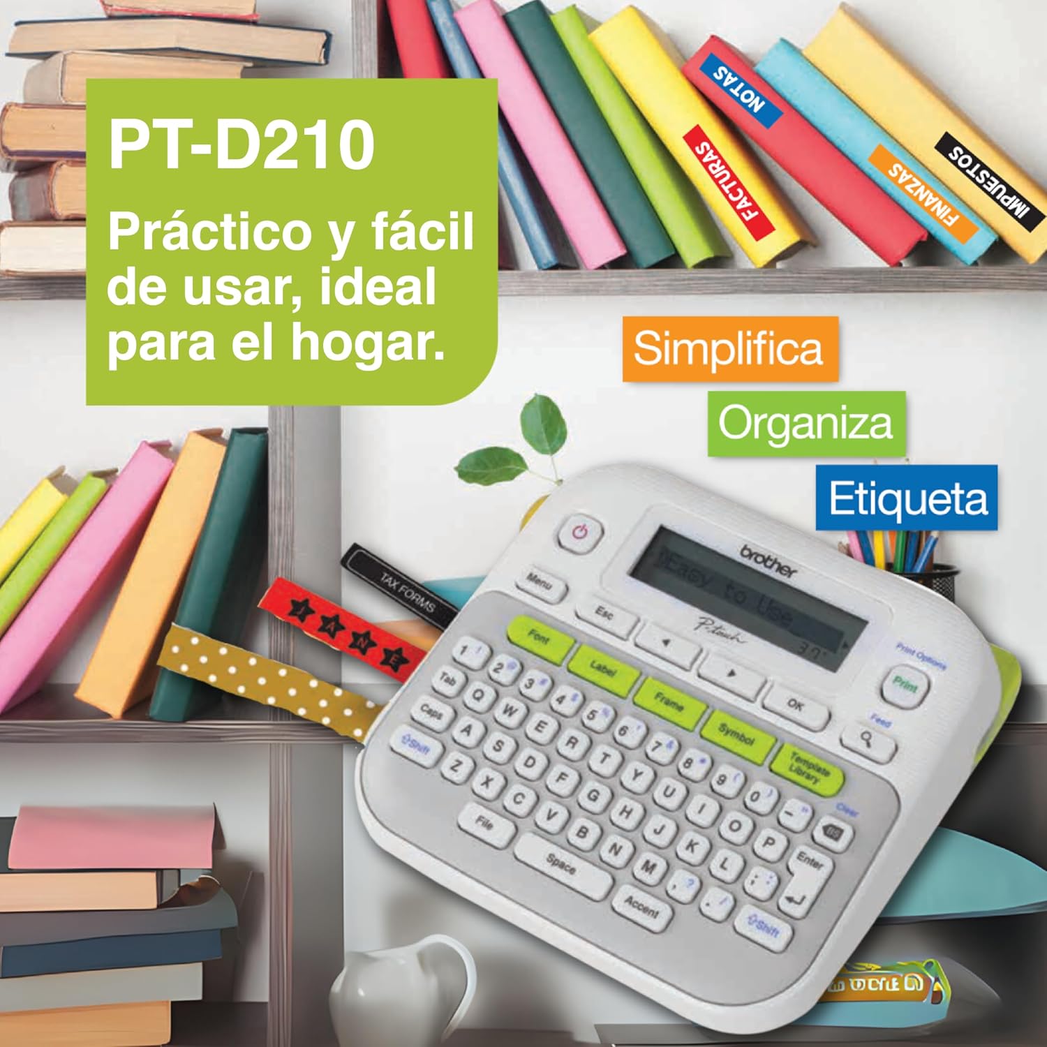 Brother PTD210 Easy-to-Use Monochrome Label Maker