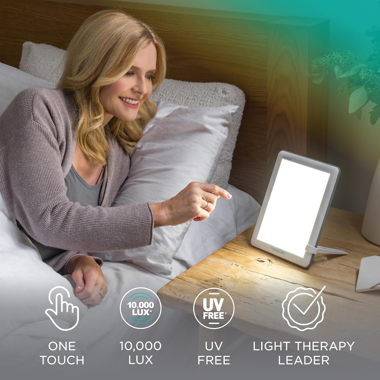 Verilux HappyLight Luxe 10,000 Lux Light Therapy Lamp