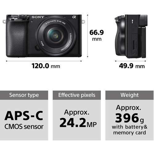 Sony Alpha A6100 ILCE6100L/B Mirrorless Camera 16-50mm Lens