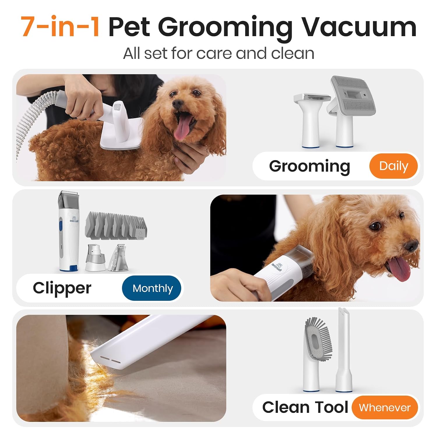 oneisall Dog Grooming Vacuum