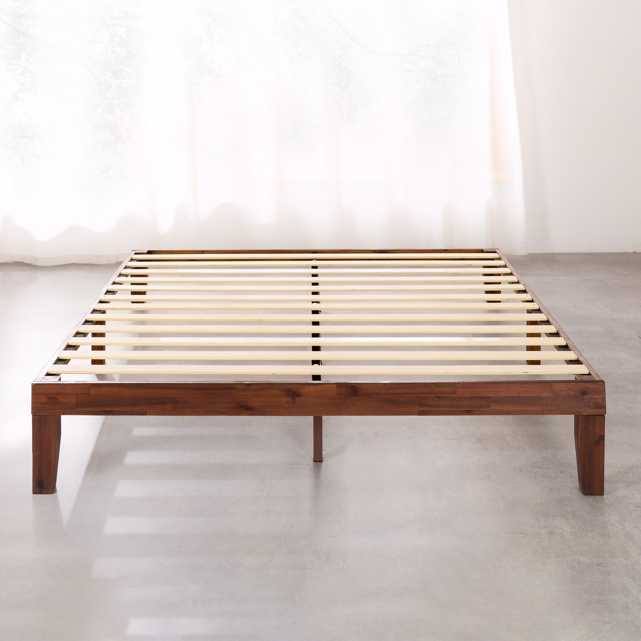 Mellow Naturalista Classic 12-inch Queen Wood Platform Bed Frame