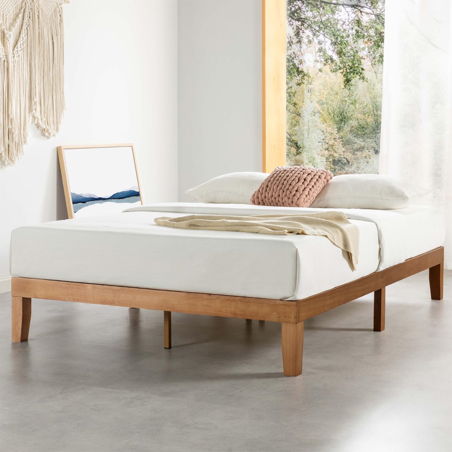 Mellow Naturalista Classic 12-inch Queen Wood Platform Bed Frame