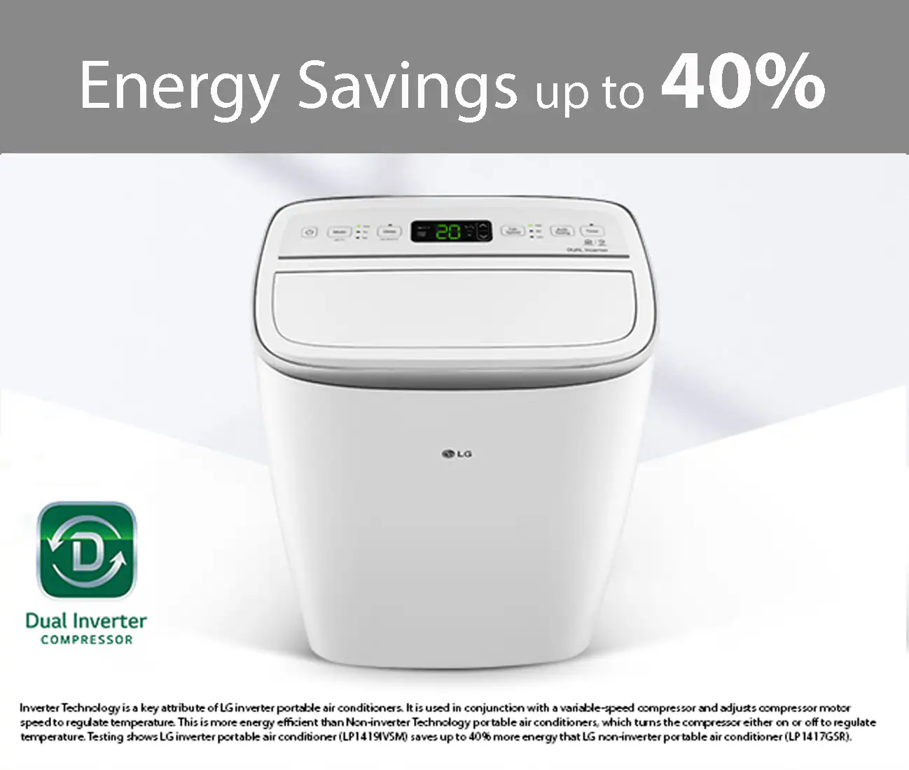 LG Dual Inverter 10000 BTU Portable Air Conditioner