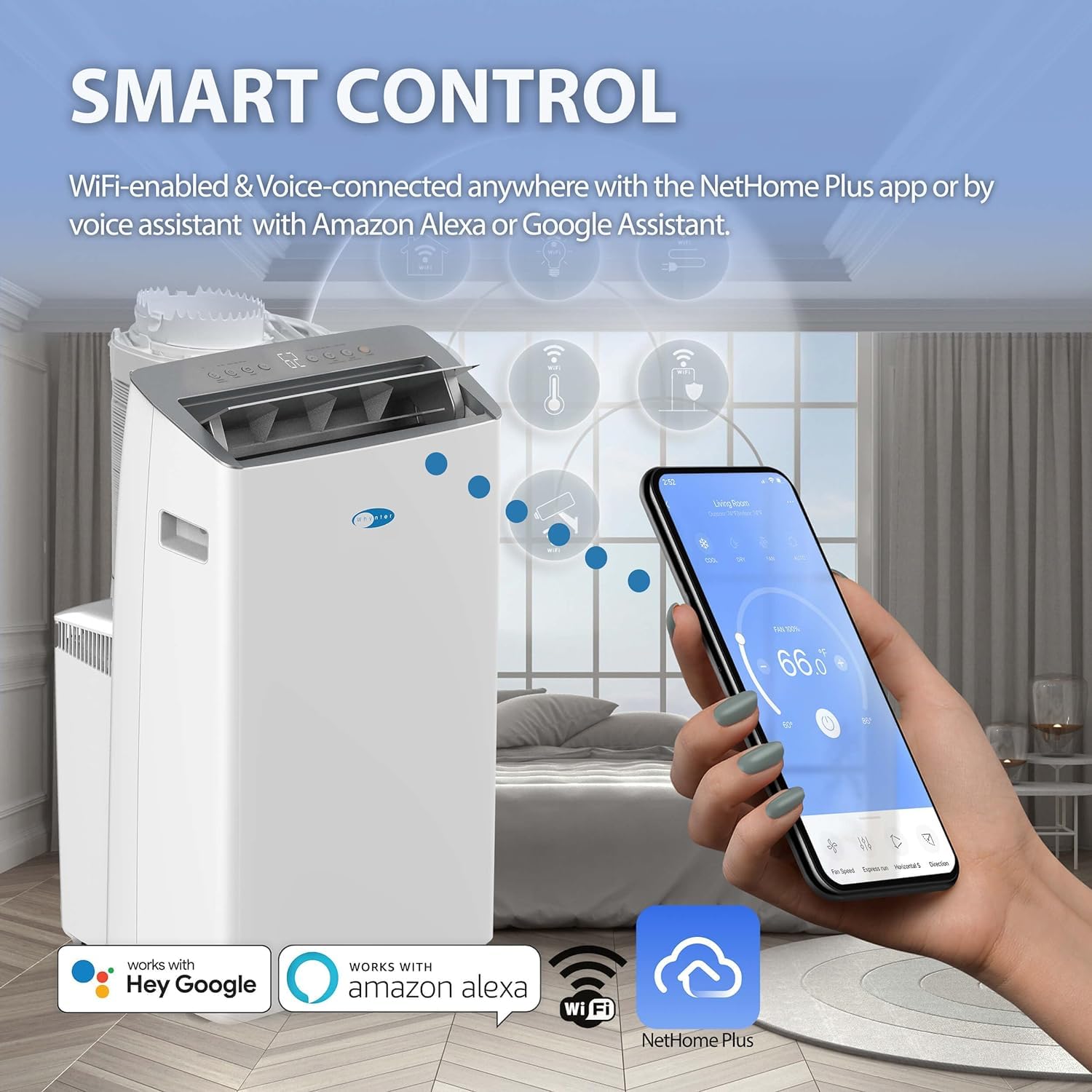 Whynter Portable Air Conditioner 14,000 BTU Dual Hose ARC-14S