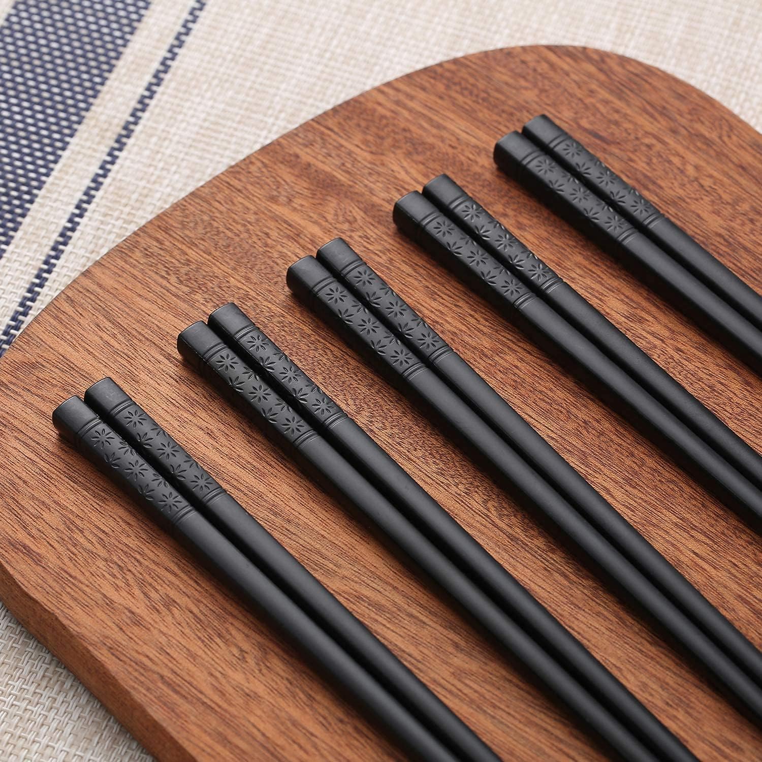Hiware 10 Pairs Fiberglass Chopsticks