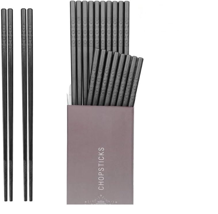 Hiware 10 Pairs Fiberglass Chopsticks