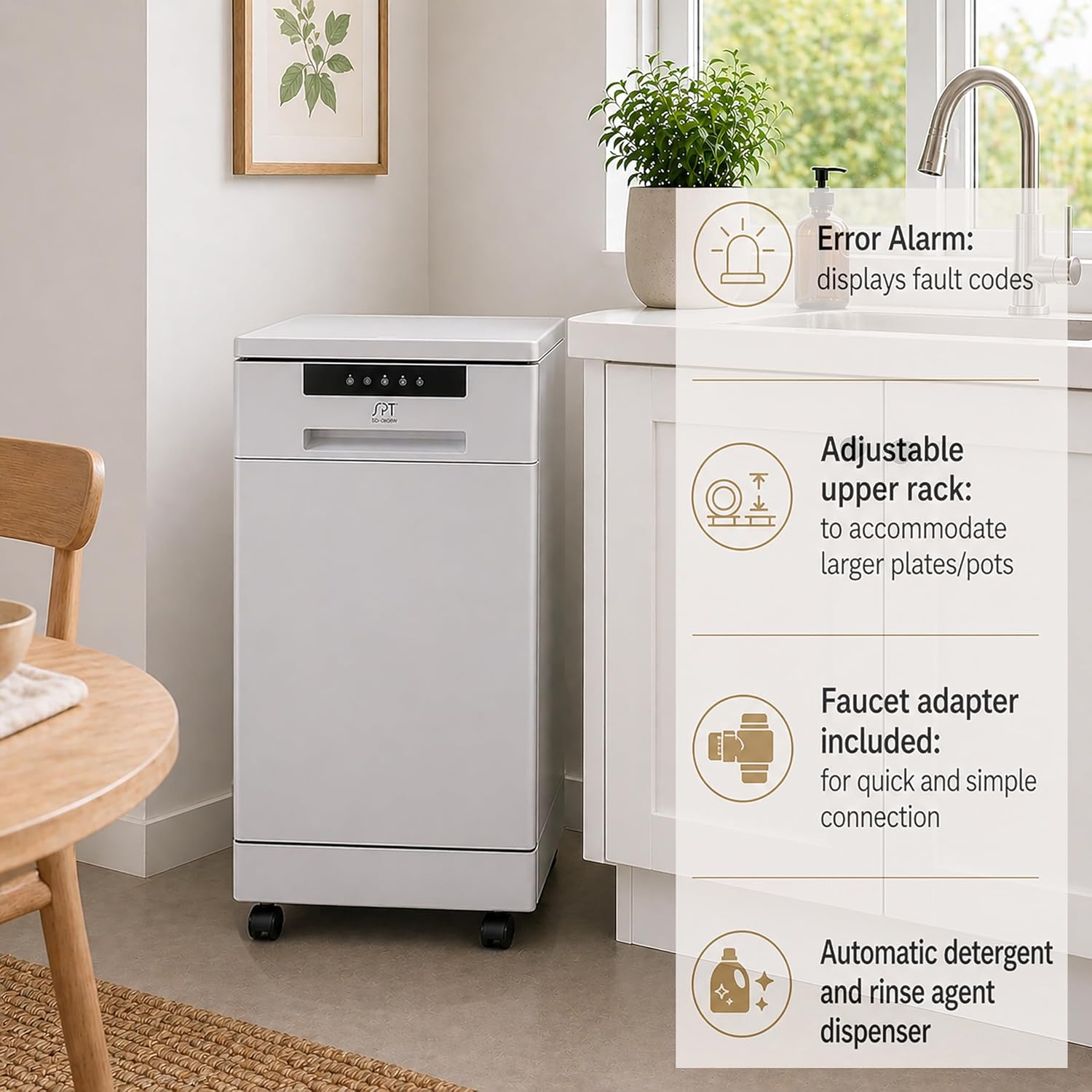 SPT SD-9263WA 18" Portable Dishwasher