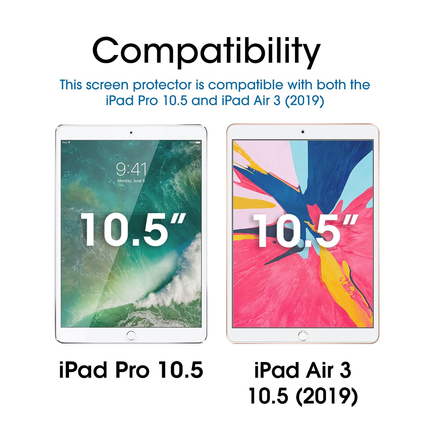 amFilm Screen Protector for iPad Air 3 Tempered Glass