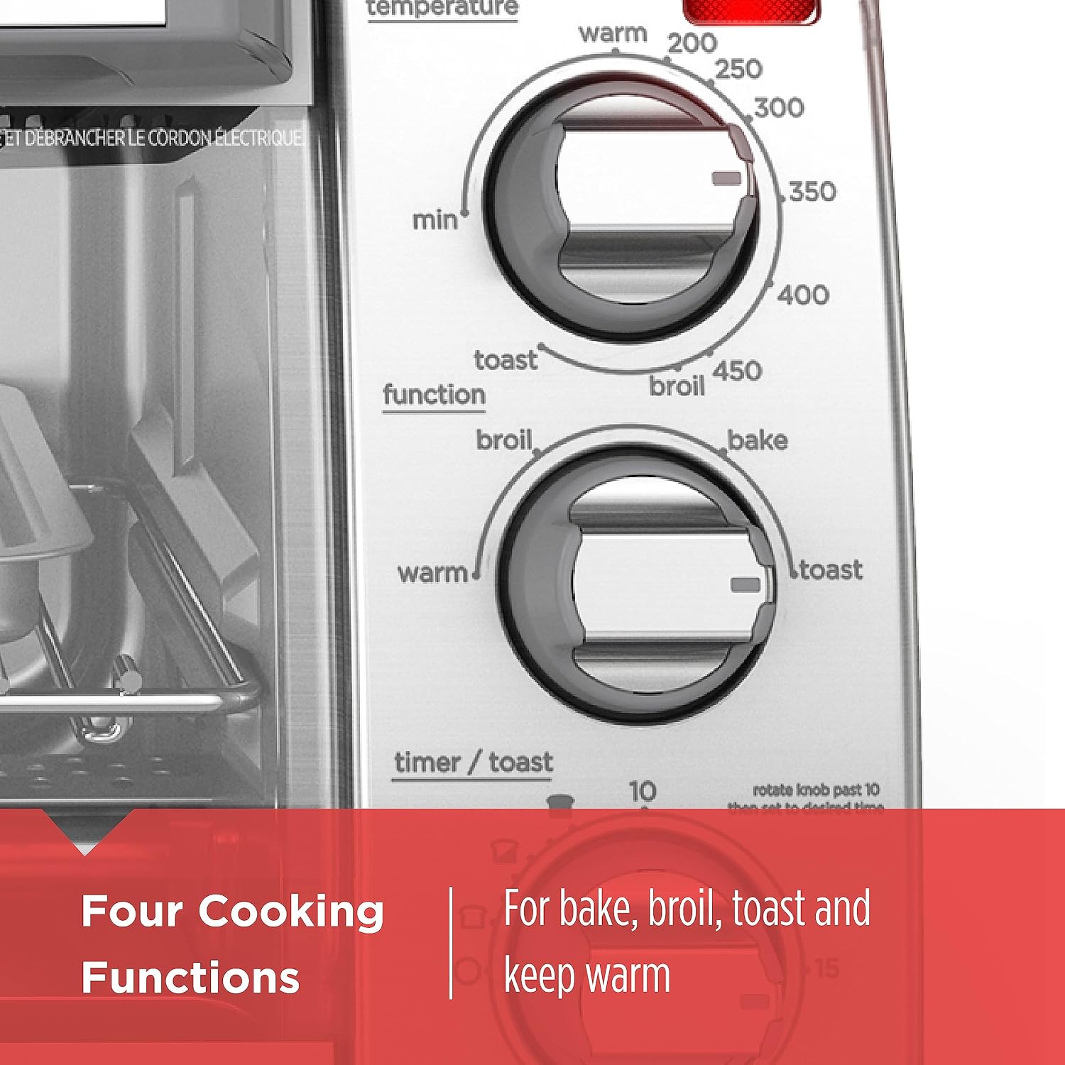 BLACK+DECKER 4-Slice Toaster Oven with Natural Convection