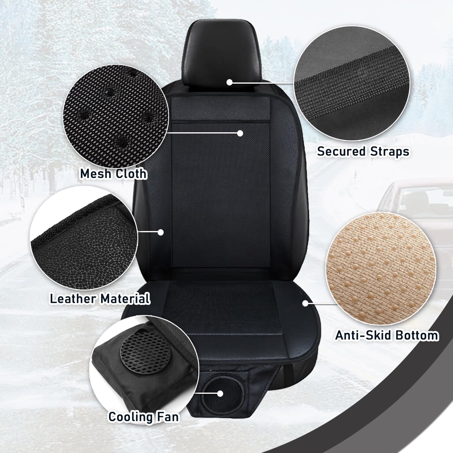 ZONETECH Cooling Car Seat Cushion